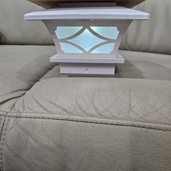 Brand New Set of 5 Solar Post Cap,- Fits 3.5" ot 4" square Posts,White Powder Coated Aluminum
