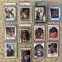 Kobe Bryant, Lebron James Rookies Graded 9, Other HOF Basketball Cards from 80’s