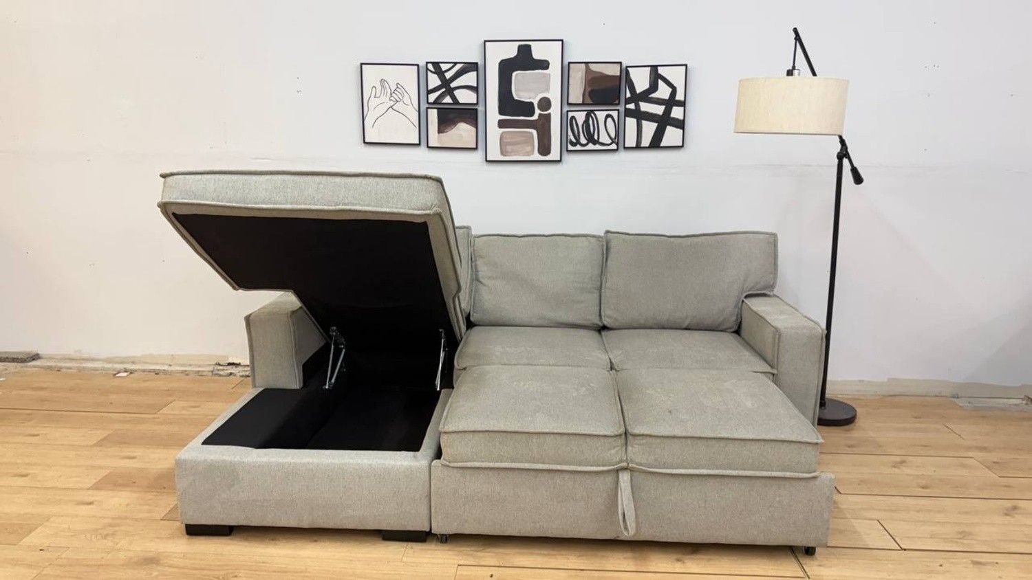 Bob's 2 Piece Sectional Couch with Pullout & Storage Lounge