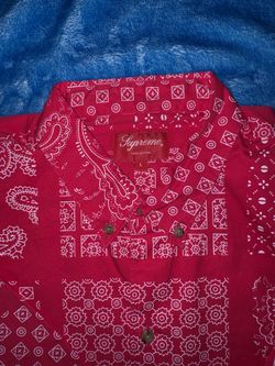 Supreme Paisley Grid Shirt L