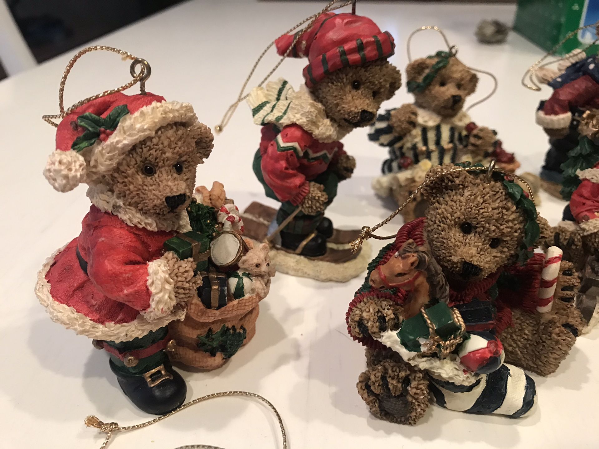 Vintage Bear Christmas Ornaments