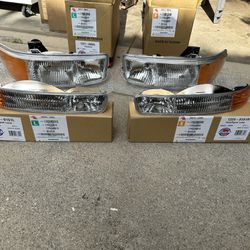 Headlights and Signal Lights for GMC Sierra or GMC Yukon for $150 altogether