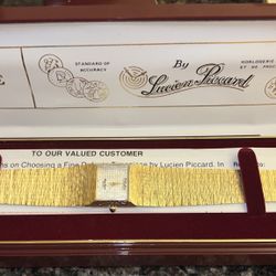 2-Vintage Dufonte Lucien Piccard mens wristwatch Original Box Case