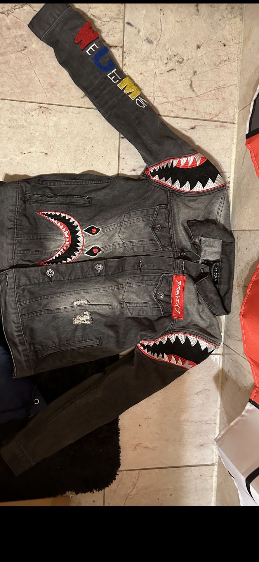 bape/denim jean jacket