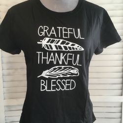 Grateful Thankful Blessed Shirt, XL