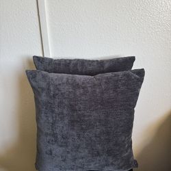 2 Black Throw Pillows