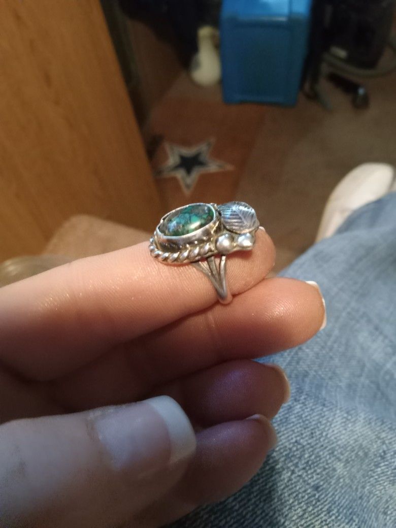 Silver STONE ring