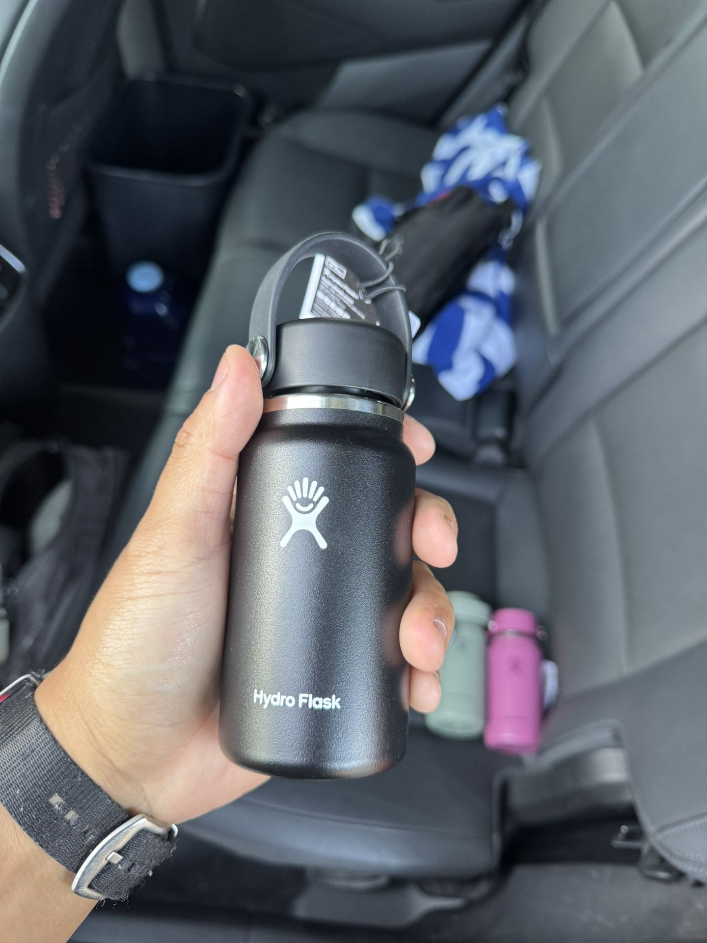 Micro Hydroflask Black 6.7 Oz