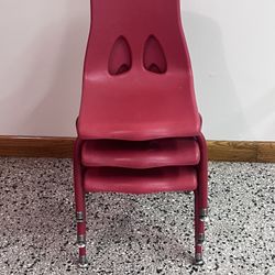 Set Of 3 Children’s Playroom Stacking Chairs