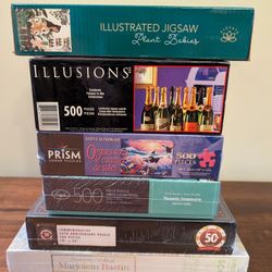 New 500 Piece Jigsaw Puzzles - $10 Each