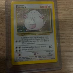 Chansey Holographic Base Set Pokemon Card  #3