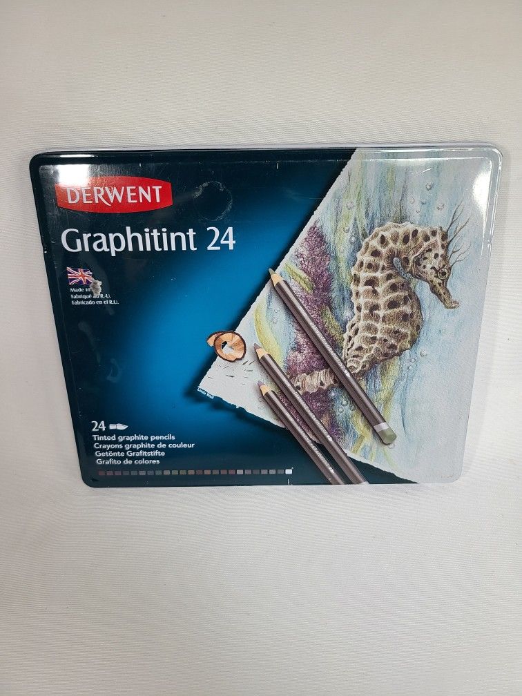 New Derwent Graphitint Pencils Set Of 24 (Damaged Box)