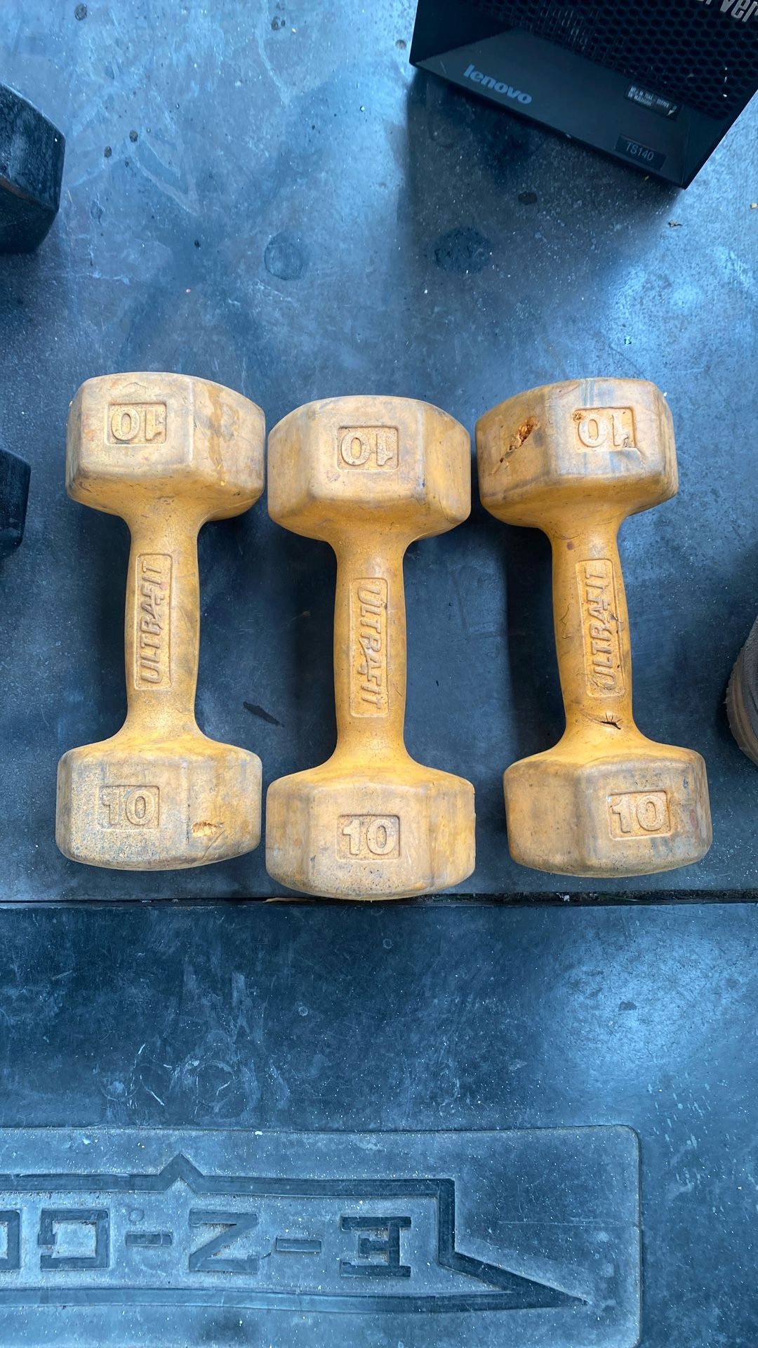 10LB (3) ULTRAFIT Orange Dumbbells