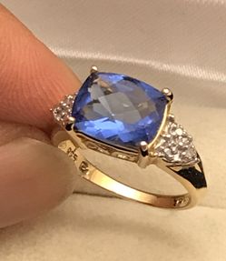 Sterling goldtone genuine diamond ornate ring