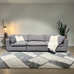 FREE DELIVERY - 3PC Grey Cloud Couch