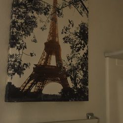 Paris eiffel tower wall canvas