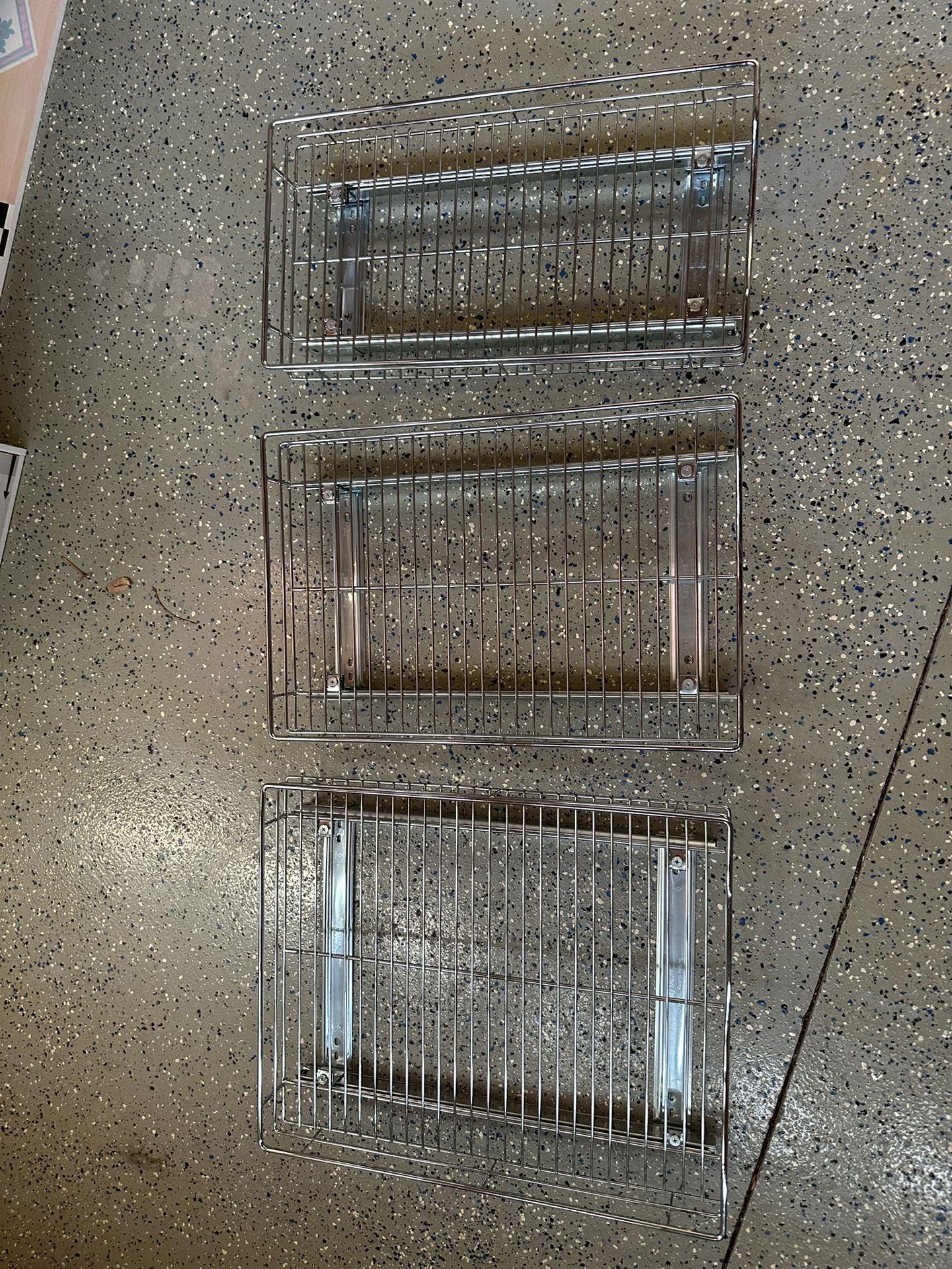 Lynk Slide Out Chrome Drawers Set Of 3