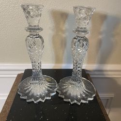 Waterford Crystal Sea Jewel Candle Stick 10” Abstract Seahorse 