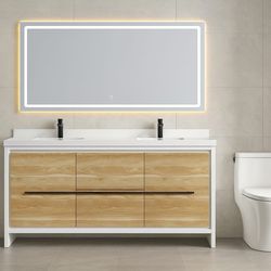 Bathroom vanity 72”