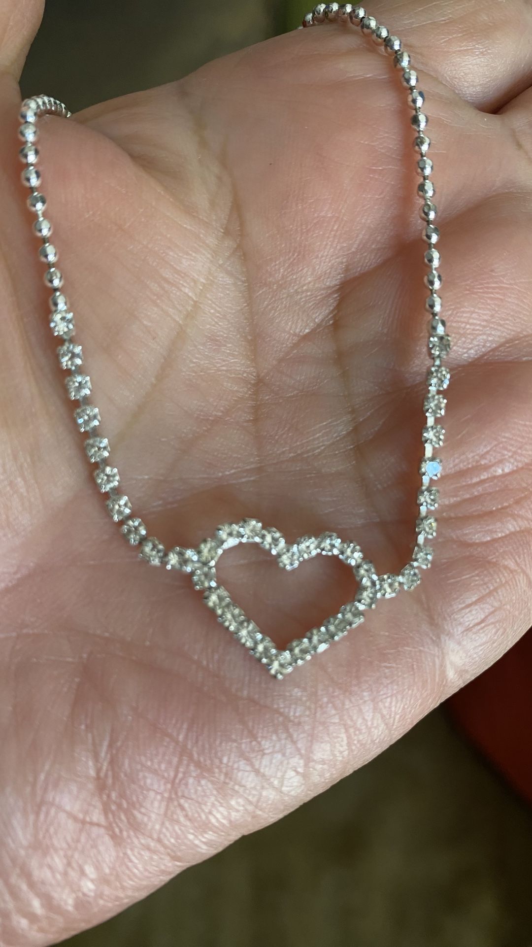Heart Shaped Rhinestones Anklet 