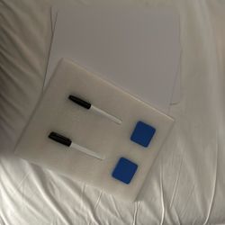 White Board With Pens And Erasers