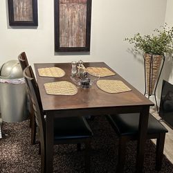 Table, Chairs, And Bench For Sale