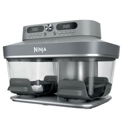 Ninja Dual Zone Air Fryer with CRISPi 2 Baskets Glasses