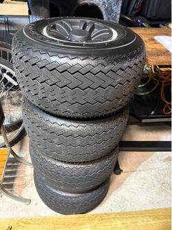 Golf cart wheels and tire