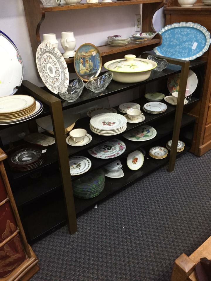 Black and Gold Bookcase...60x16x36"...$150/firm