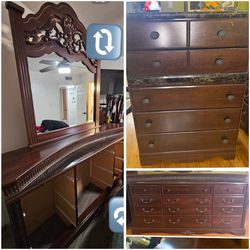 Dresser With Mirror And Tall Dresser