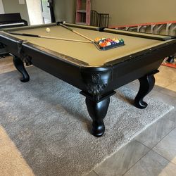 Black Satin 8ft Connelly Prescott Pool Table! Price Includes Delivery & Installation 