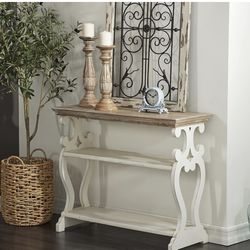 Farmhouse Wood Console Table