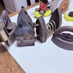 4 Antique Irons 