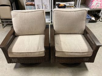 Wicker patio chairs