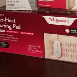 NEW IN PACKAGE WALGREENS ONE SIZE HEATING PAD SET