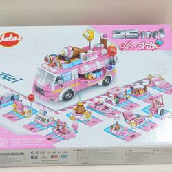  Girls Building Blocks Toys 553 Pieces Ice Cream Truck Set Toys Lego Compatible