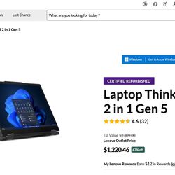 X13 2-in-1 Gen 5 (Type 21LW, 21 LX) Laptop (ThinkPad) and a Lenovo Docking Station