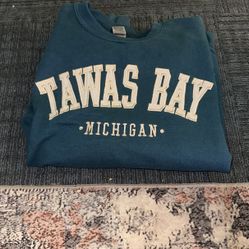 Navy Blue, Crewneck - Tawas City Writing