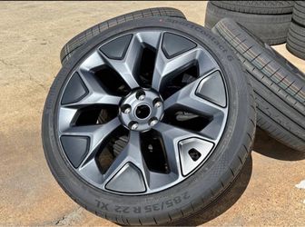 WITH CAPS 4 NEW 2026 Tesla Model X 22” Machina Wheels Rims Continental Tire 100%