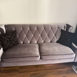 Velvet Couch And Chair