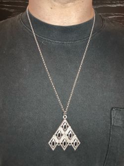 Stainless steel necklace with Art Deco Pendant