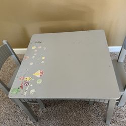 Kid Table And Two Chairs