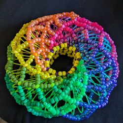 Kandi Rainbow Slinky Cage Cuff