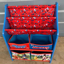 Mickey Mouse Book And Toy Storage