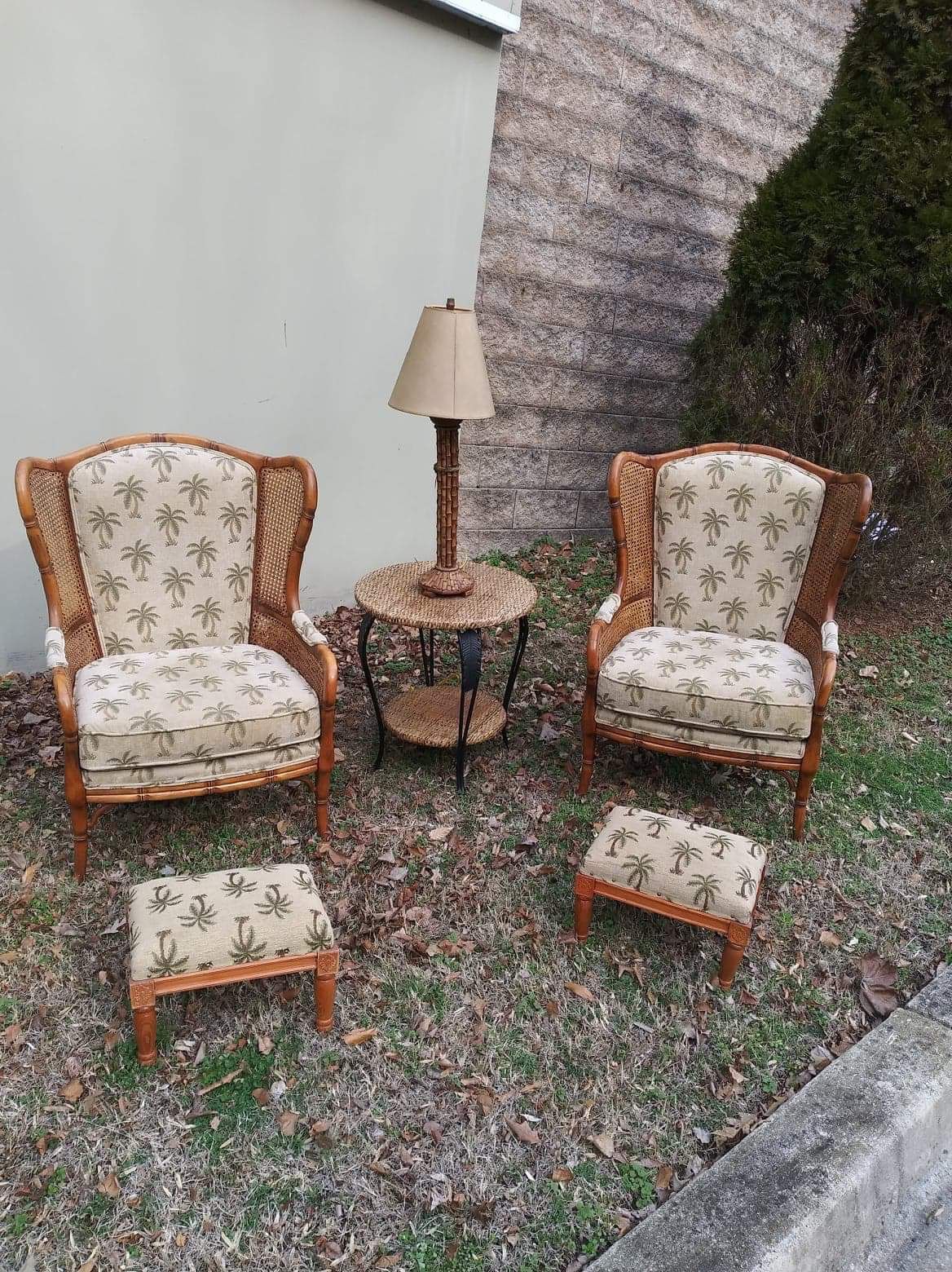 Palm Tree Outdoor/Indoor Chair Set