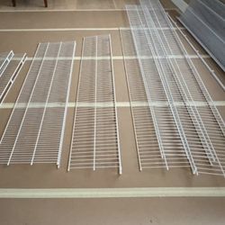 Pantry shelving includes hardware