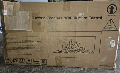 36" Wall Mount Fireplace Electric w/ Romote Control 750/1500 Watt BLACK
