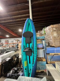 Tobin Sports Wavebreak Inflatable 2-person Kayak, Blue