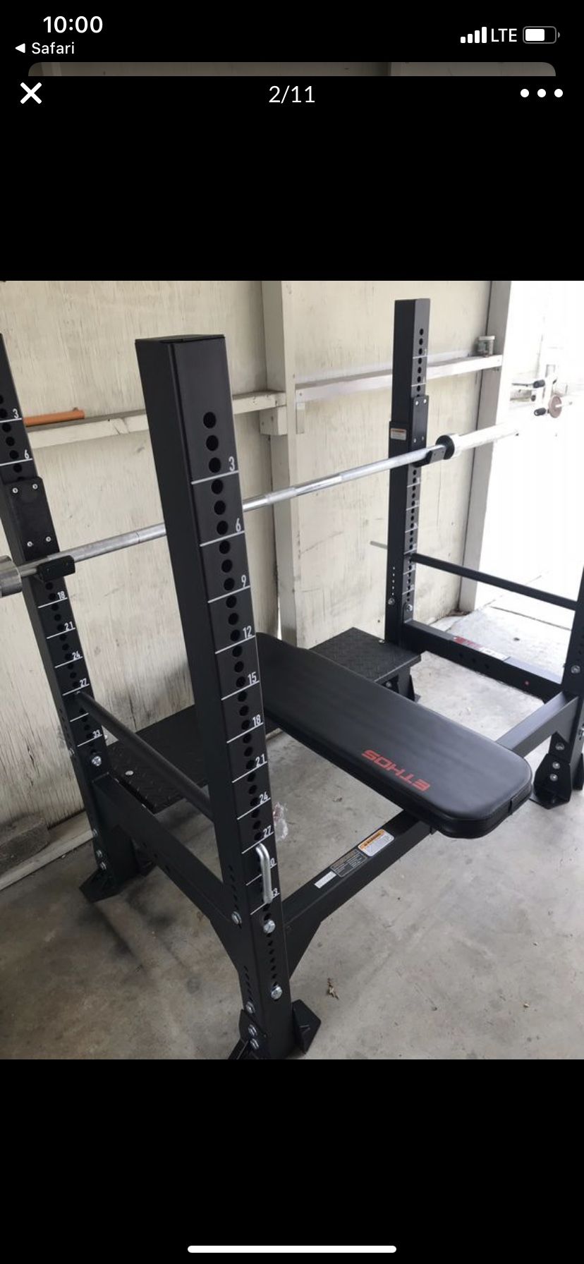 FIRM PRICE Ethos Olympic Weight bench without Olympic bar for Sale in