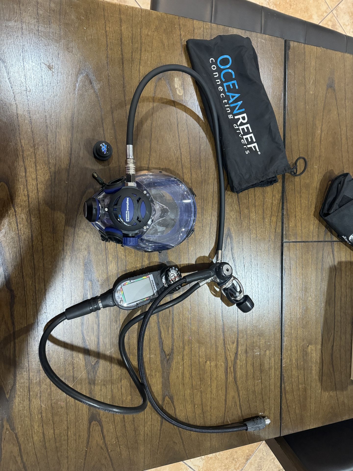 Ocean Reef Full Face Dive Mask And Oceanic Computer